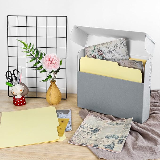Lineco Archival Document Storage Box with Metal Edge, Acid-Free Gray Boxboard, Organize and Store Files, Prints, Photos, Legal-Sized Case 15.5" x 10.5" x 2.5" Wide - Image 4