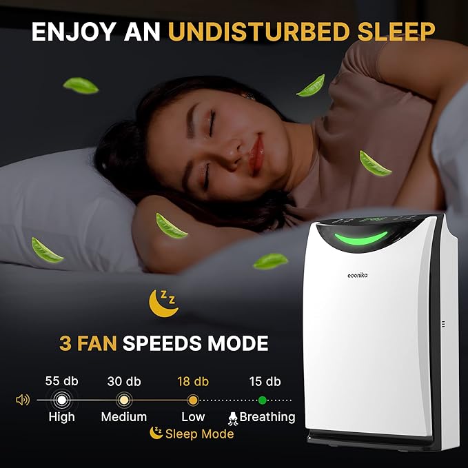 Air Purifier and Humidifier Combo – HEPA Air Purifier with UV Light, Quiet for Bedroom and Living Room – Whole House Large Room Cleaner - Image 5