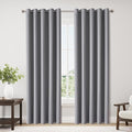 ChrisDowa Blackout Curtains 70 inches Wide for Bedroom - 2 Panels Set Extra Wide Grommet Thermal Insulated Room Darkening Curtains for Living Room (Light Grey, 70 x 84 Inch) by ChrisDowa