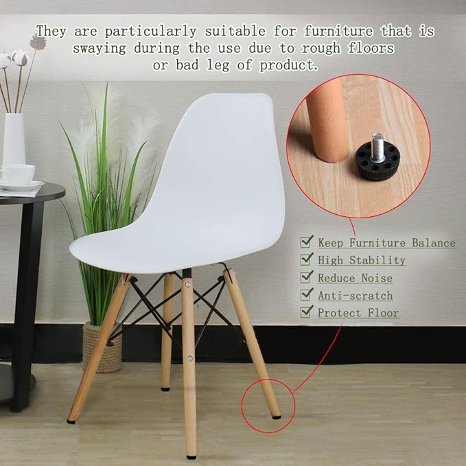 uxcell M8 x 13 x 30mm Furniture Glide Leveling Feet Adjustable Leveler Floor Protector for Home Restaurant Table Leg 12 Pack - Image 6