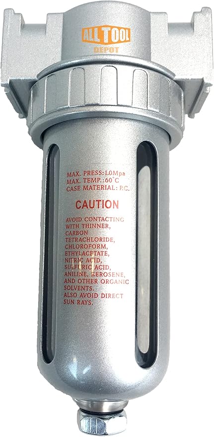 3/8" NPT Mid Flow Compressed Air In Line Filter Desiccant Dryer Moisture Water Separator by AllToolDepot