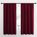 NICETOWN Blackout Curtains for Bedroom, Blackout Curtain Panels, Wine Red, 1 Pair, 42 by 45-inch, Window Treatment Energy Saving Thermal Insulated Solid Rod Pocket Blackout Drapes/Draperies by NICETOWN