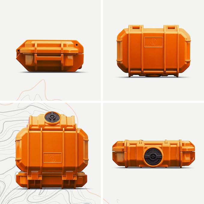 52 Dry Box Protective Case with Pick & Pluck Foam - Travel Safe / Mil Spec / Waterproof / USA Made - for Pistols, Cameras, Phones, Camping, Fishing, Hiking, Traveling, Water Sports, Knives (Orange) - Image 2