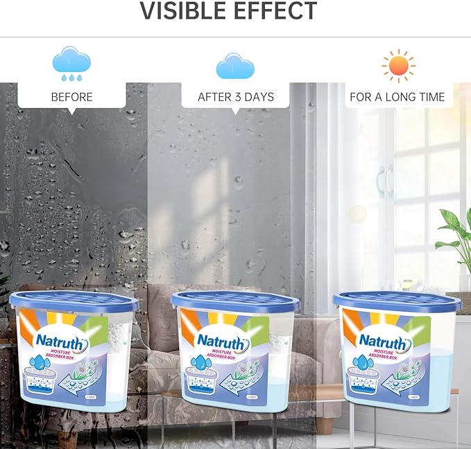 NATRUTH Fresh Linen Moisture Absorber（6 Pack）12.5 Oz,Humidity Absorber Attracts Extra Moisture from Your Bathroom, Closet, Kitchen & Study, Dehumidifier for Closet - Image 6
