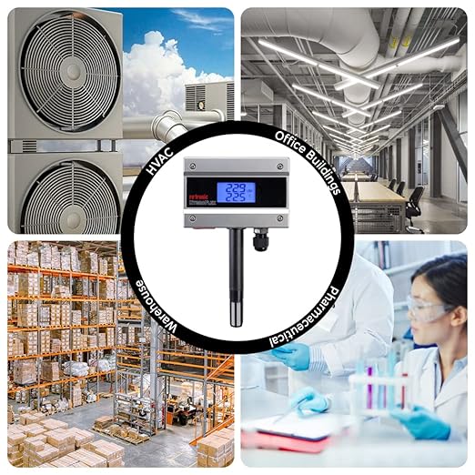 Rotronic Temperature and Humidity Transmitter curometer Wall Mount with Display (Range: -20 to 50 °C & Humidity: 100% RH) for HVAC & BMS,Clean Rooms | Model: HYGROFLEX HF132(WB1XD1XX) - Image 6