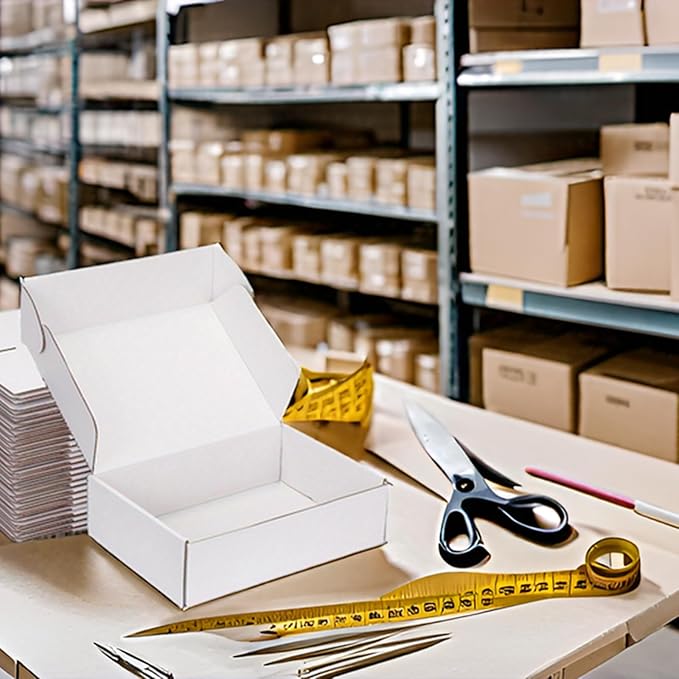 Small Shipping Boxes 9x6x2 Inch (25 Pack) - Sturdy White Corrugated Cardboard Boxes for Small Business, Ecommerce, Mailing & Packaging | Recyclable Gift & Storage Boxes - Image 4