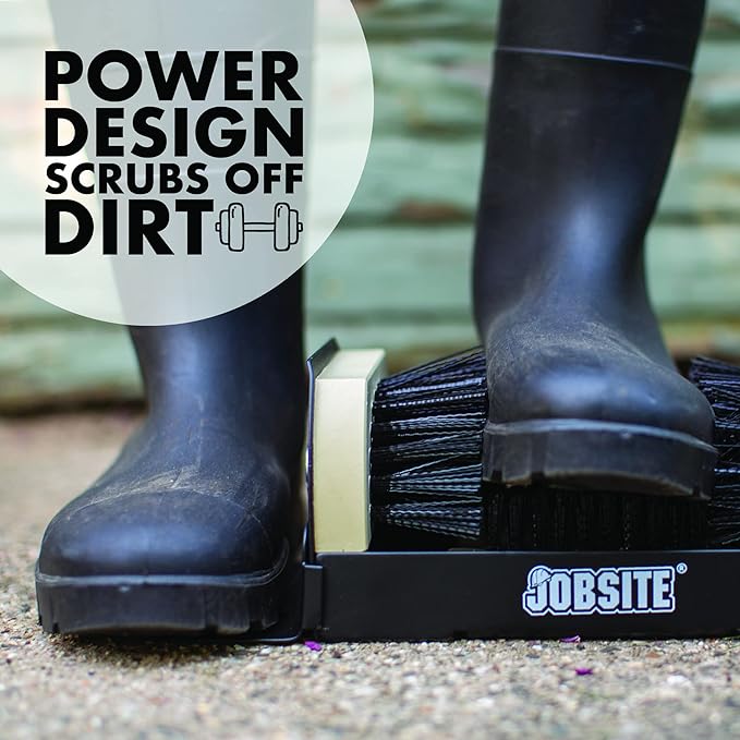 Jobsite Boot Scrubber - Outdoor Shoe Scraper Cleaner Brush - Extra Wide - 2 Pack - Image 3