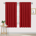 DWCN Blackout Curtains for Living Room Thermal Insulated, Energy Saving & Noise Reducing Bedroom Curtains, Red, W 70x L 72 Inch, Set of 2 Rod Pocket Curtain Panels by DWCN