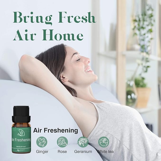 ASAKUKI Essential Oil Blends, Essential Oils for Diffusers for Home, Well-Being Kit- Calm Mind, Sweet Dreams, Happy, Relax, Air Freshening, Immunity for Aromatherapy, Humidifiers, Massage, 6x10ml - Image 3