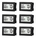 6 Pack Mini Small Digital Hygrometer Thermometer Indoor Temperature and Humidity Meter Gauge with Temp Humidity Sensor Monitor Fahrenheit (℉) for Jars,Home,Room by TASOGEN