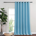 NICETOWN Room Divider Curtain 132 Inches Long, Wide Blackout Sliding Door Curtain for Bedroom, Room Darkening Privacy Window Curtain for Patio Door (1 Panel Set, Teal Blue, 80 x 132 Inch) by NICETOWN