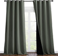 NICETOWN Full Shading Curtains 96 inches Long 2 Panels Set for Windows, Super Heavy-Duty Black Lined Blackout Curtains for Bedroom, Privacy Assured Window Treatment (Dark Mallard, 55 inches W) by NICETOWN