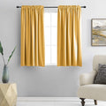 DONREN Gold Yellow Curtains for Bedroom - Blackout Thermal Insulated Curtain Panels with Rod Pocket (42 by 45 Inch,2 Panels) by DONREN