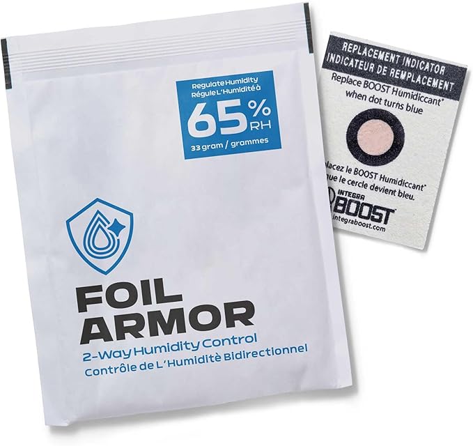 Trading Card Flattening Pack, 33g Size for a Small Stack of Cards, 65% RH 2-Way Humidity Control - Trading Card Protectors (33 grams, pack of 24) by FoilArmor