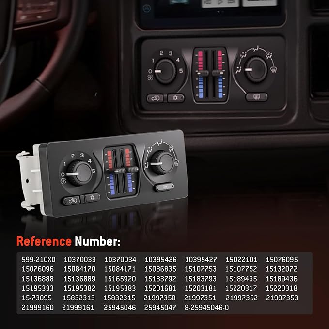 599-210XD Climate Control Module AC Control Panel Fit for 2003-2007 Chevy GMC Buick Cadillac Isuzu Saab Vehicle - Silverado Sierra 1500 2500 3500 Tahoe Suburban Avalanche Trailblazer Envoy Yukon 9-7X - Image 5