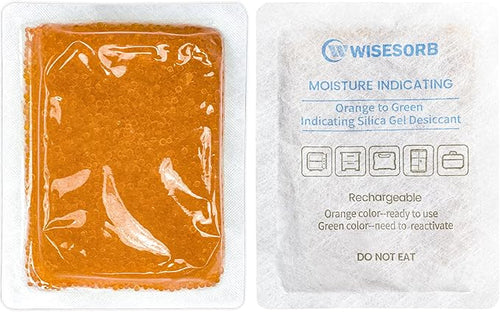 100 Packs 100 Gram Rechargeable Desiccant Packs, Moisture Absorbing Bag, Silica Gel Desiccant for Storage, Gun Safe Dehumidifier by Wisesorb