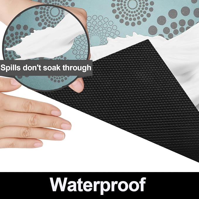 AiBOB Waterproof Under Sink Mat, Absorbent Quick Dry Sink Liners Protect Cabinets, Durable Shelf Liners, Slip Resistant and Non-Adhesive, 24X68, Blue Grey - Image 2