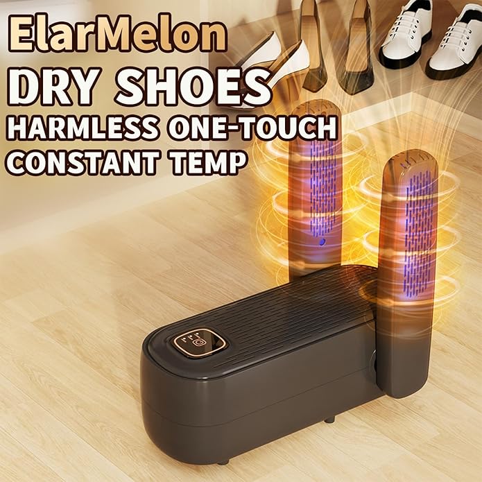 Boot Dryer for Work Boots, Black Portable Boot Dryer, Shoe Dryers for Sneakers with 3 Heat Settings, 360° Rapid Drying, Auto Shut-Off for Men/Women, 110V for Home & Travel Use - Image 8