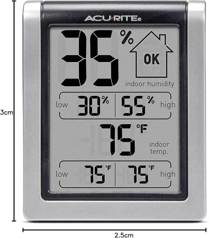 AcuRite Wireless Digital Indoor Thermometer and Hygrometer Monitor for Indoor Temperature and Humidity Measurements (00613) - Image 7
