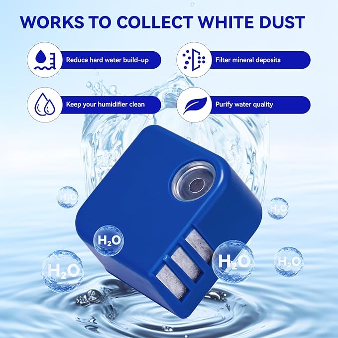 PDC51V1 Demineralization Cartridge Compatible with Vick Humidifier V4600, V5100, VUL575 and Sunbeam696 Only, Humidifier Filter Replacement Effectively Reduce White Dust, Pack of 2, Blue - Image 4