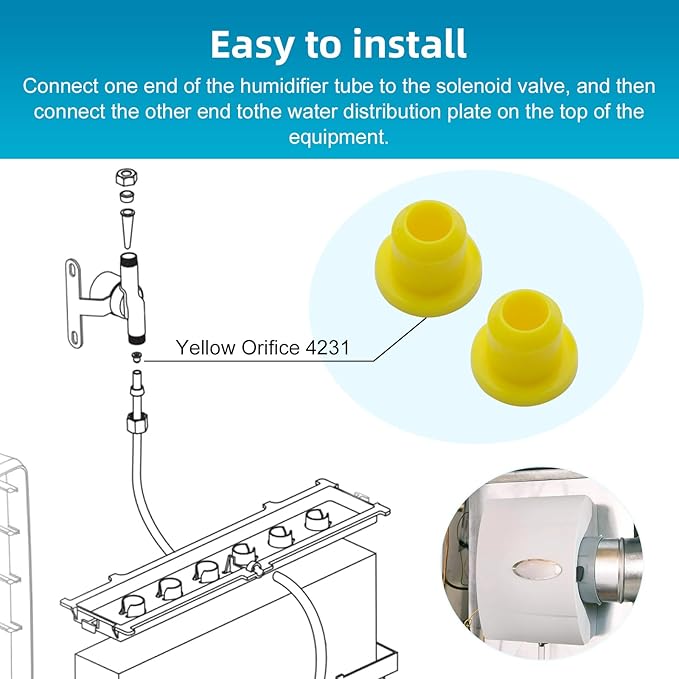Replacement Humidifier Yellow Orifice 4231, Replacement Humidifier Parts, for Aprilaire Humidifier 400, 500, 550, 550A, 558, 560, 560A, 568 and 600 Models - Image 3