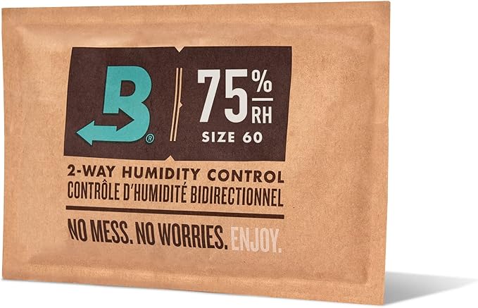 Boveda 75% Two-Way Humidity Control Pack For Storing Up to 25 items – Size 60 – Single – Fix Major Moisture Loss in Non-Plastic Humidifier Boxes – Moisture Absorber – Humidifier– Individually Wrapped by Boveda