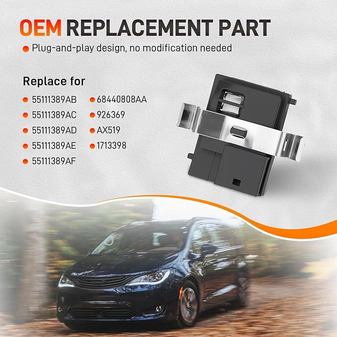 55111389AF HVAC Humidity Sensor Compatible with Jeep Grand Cherokee Compass, Dodge Ram 1500 Durango Challenger Charger Journey Dart, Pacifica Voyager 200 300, 2011-2023, Replace# 926-369 55111389AD - Image 3