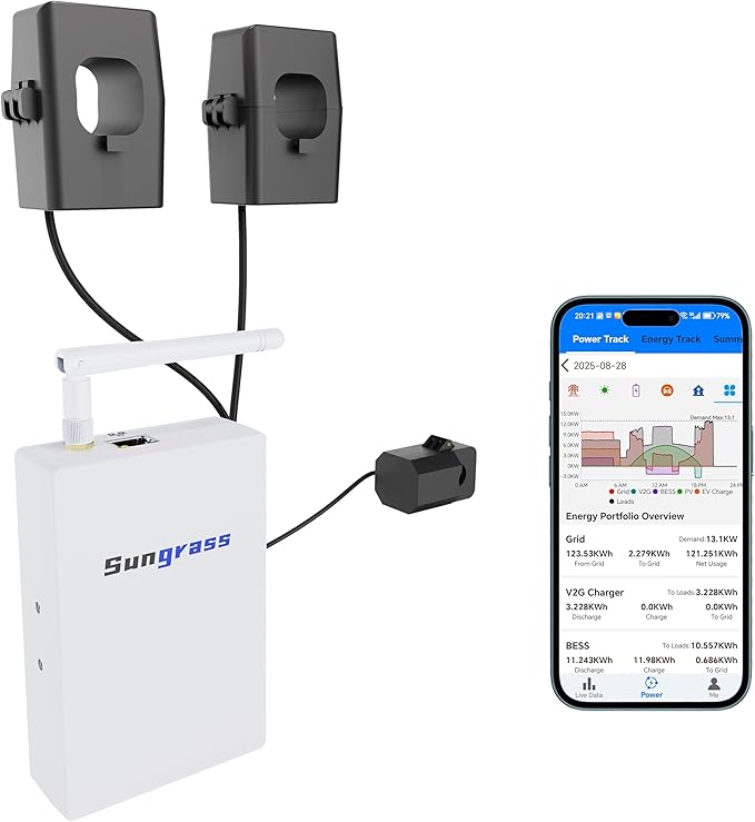Home Energy Monitor Lite-Real Time Electricity Usage Monitor,Power Consumption Meter, Energy Consumption Monitor, Home Assistant,Power Monitor,Circuit Monitor by Unknown
