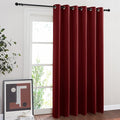 NICETOWN Glass Door Curtains for Window, Wide Thermal Curtain Panels, Sliding Door Drapes, Extra Wide Curtains (Burgundy Red, 80 inches Wide x 84 inches Long) by NICETOWN