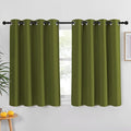 NICETOWN Blackout Curtain for Girls Room - Thermal Insulated Solid Grommet Room Darkening Panel/Drape for Girls' Bedroom (Olive Green, Single Panel, 52 by 54-inch) by NICETOWN