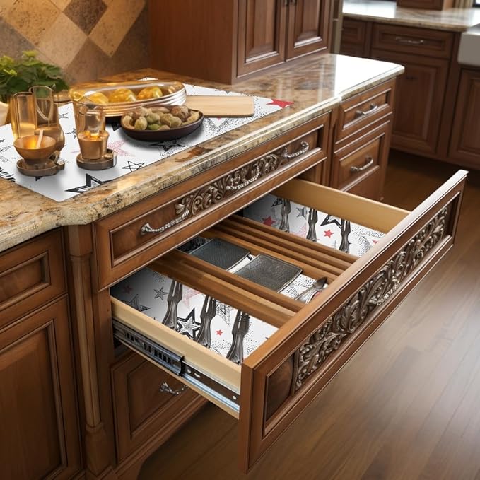 Shelf Liner 18" W x 288" L Non Adhesive Kitchen Drawer Liner, Waterproof Shelf Liner Durable Anti-Slip for Kitchen Cabinets - Image 9