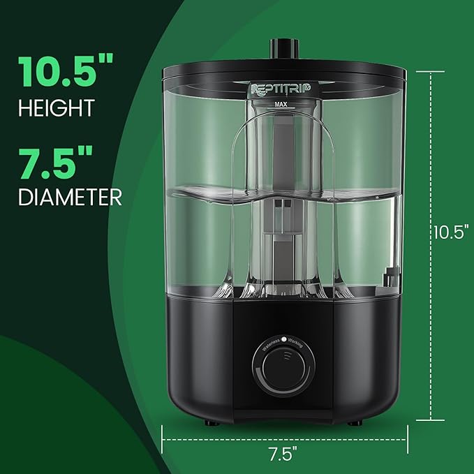 1 Gallon Reptile Humidifier Fogger for Terrariums, Adjustable Fog Volume, Ideal for Bearded Dragons, Lizards, Geckos, Snakes, Tortoises, Amphibians Humidity Increasing - Image 6
