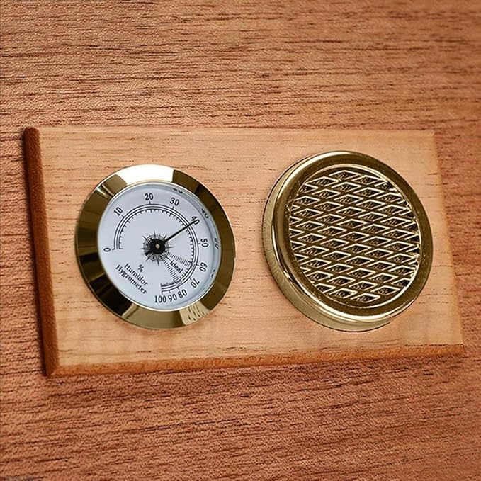 Cigar Humidifier - for Tobacco Moisturizing and Increased Humidity,Round and PVC Material, Gold Tone - Image 2