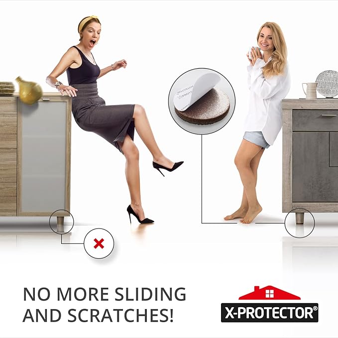 Non Slip Furniture Pads 36 pcs 1" X-Protector - Premium Furniture Grippers - Self-Adhesive Rubber Feet Furniture Feet - Ideal Non Skid Furniture Pad Floor Protectors - Keep Furniture in Place! - Image 6
