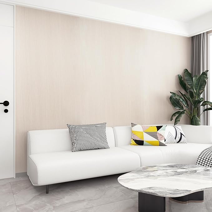 Cream Wood Grain Contact Paper Peel and Stick Wood Wallpaper Waterproof Removable Natural Wood Contact Paper for Countertops Cabinets Desk Table Door Dresser Vinyl Furniture Warp 15.74"x118" - Image 9