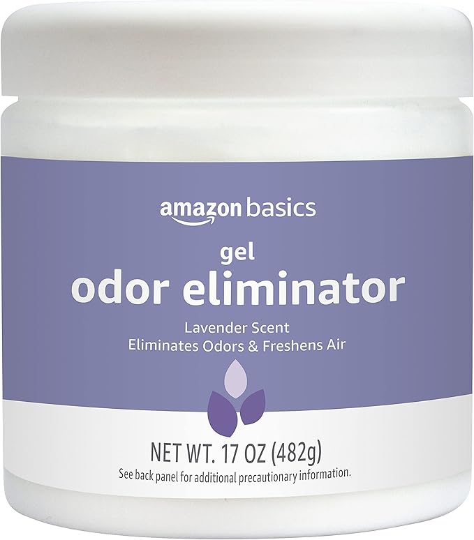 Amazon Basics Gel Odor Eliminator, Activated Charcoal, Lavender Scent, 17 Oz, 1-Pack by AmazonBasics