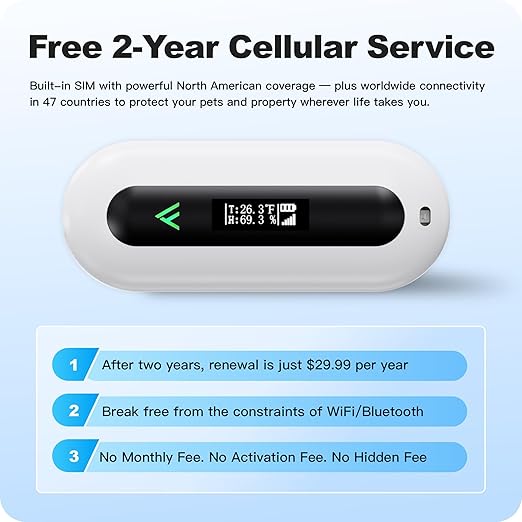 RV Pet Temperature Monitor - 4G Cellular Remote Monitor for Pets & Vacation Home | Instant Power Outage & Temp/Humidity Alerts | House, Server Room & RV Safety | Includes 2 Years of Service - Image 2