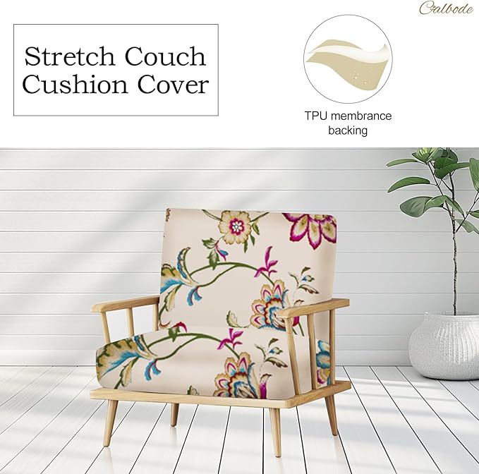 12pcs Single Seat Floral Print Outdoor Sofa Cover,Waterproof Elastic Removable Half-Wrapped Sofa Seat Cushion, Suitable for Patio, Terrace, Garden Sofa Cushion - Image 4