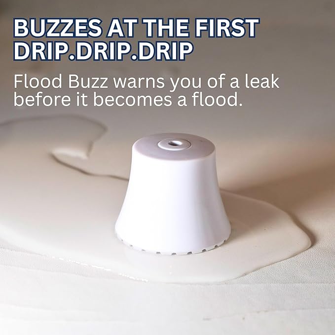 Flood Buzz Small Water Leak Alarm 6-Pack | Ready to Use Right Out of The Box, No Setup Required - Image 4