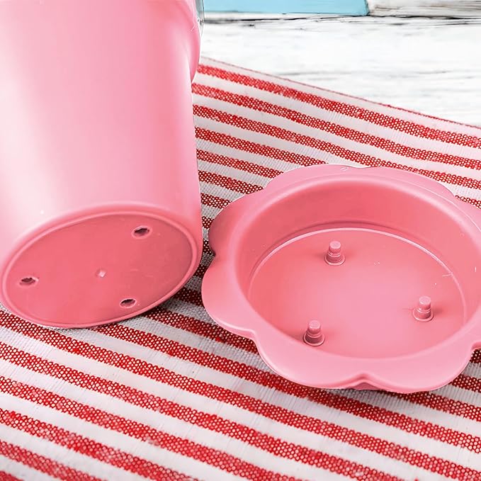 20 Pcs Nursery Pots with Humidity Dome, Cupcake Plant Nursery Pots with Bring A Plate and Shovel, Planting Cups for Seeds for Indoor Gardening and Plant Propagation(Pink) - Image 5