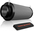 Spider Farmer 4 Inch Air Carbon Filrer Smelliness Control with Premium Australia Virgin Charcoal for Inline Duct Fan, Grow Tent Odor Control, Hydroponics, Pre-Filter Included, Reversible Flange by SpiderFarmer