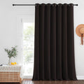 NICETOWN Patio Door Curtain Sound Blocking, Bedroom Privacy Room Divider Curtain, Thermal Insulated Blackout Closet Sliding Door Shade (1 Panel, 100" Wide x 120" Long, Toffee Brown) by NICETOWN