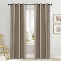 NICETOWN Curtain Blackout Drape Panel, Single Panel, 42 x 84 inch, Taupe, 3 Pass Microfiber Noise Reducing Thermal Insulated Window Drapery with Grommet by NICETOWN