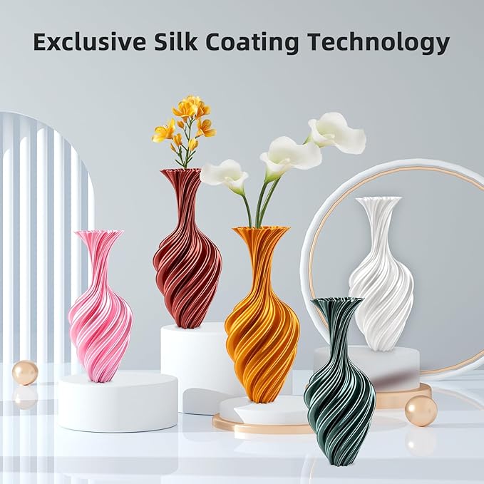 ERYONE Silk PLA Filament for 3D Printer, 1.75mm +/- 0.03mm, 1kg (2.2LBS)/Spool,Silk Emerald Green - Image 3