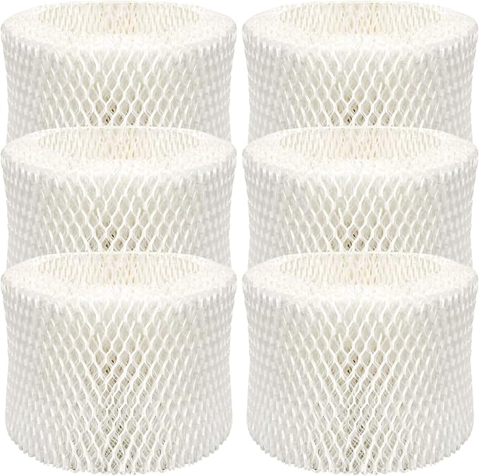 Funmit Humidifier Filters Replacement for Honeywell Humidifier Filter HAC-504 HAC-504AW and Honeywell Filter A, Replacement for Honeywell HCM-350 HCM-500 HCM600 Cool Mist Humidifiers, 6 Pack, White by Funmit