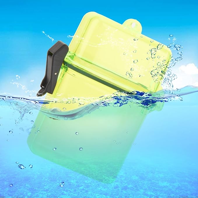 Keenso Diving Seal Box, 3 Colors Plastic Dry Box Transparent Waterproof Sealing Box Underwater Diving Sealing Box with Rope Hook - Image 6