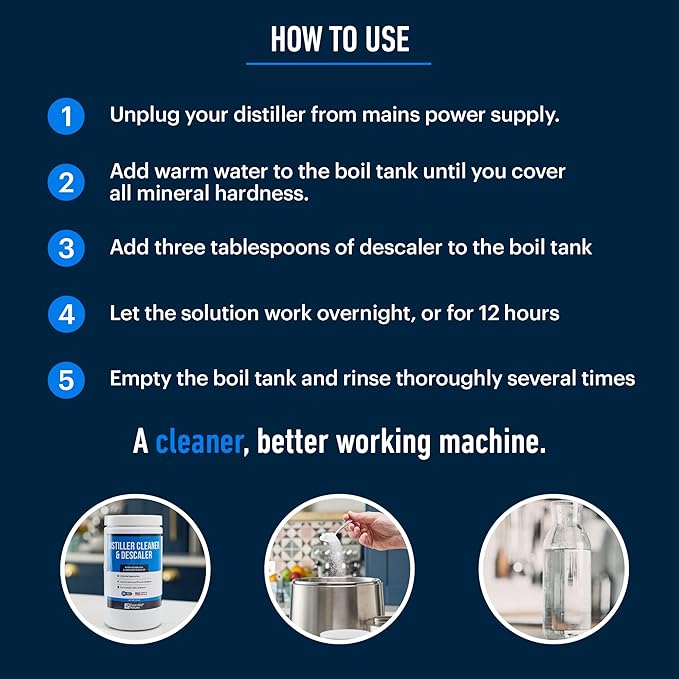 Essential Values Distiller Cleaner Descaler - 2 LBS Water Distiller Cleaner - Citric Acid for Cleaning Powder for Distilling Machines, Kettles - Remove Limescale & Mineral Buildup - Image 9