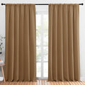 NICETOWN Blackout Curtains Window Draperies, Gold Brown, Set of 2, 70 by 95 inches Long, Window Treatment Thermal Insulated Solid Room Darkening Drapes for Bedroom by NICETOWN