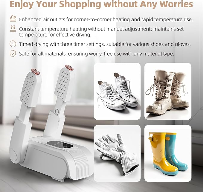 Portable Shoes Boots Dryer ,Versatile Footwear Warmer for Home Use, Efficient Drying Adjustable Design, Perfect for Different Types of Footwear, Easy Storage. - Image 3