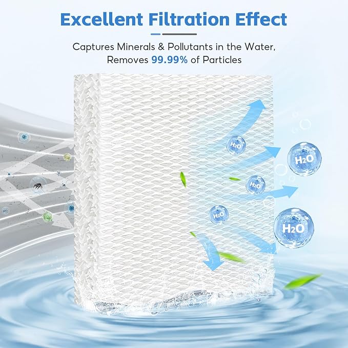 6-Pack HFT600 Humidifier Replacement Wicking Filter T for Honeywell Hev615 Hev620 Humidifier, Compatible with Honeywell HFT600 Humidifier Filter T, Replace Part# HFT600T HFT600PDQ - Image 3